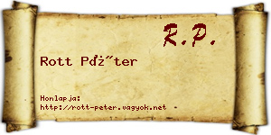 Rott Péter névjegykártya